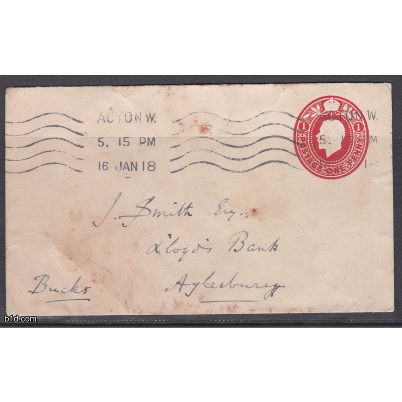 Postal History used envelope 16th of January 1918