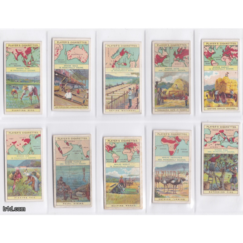 1908 Products Of The World john player & sons cigarette card lot