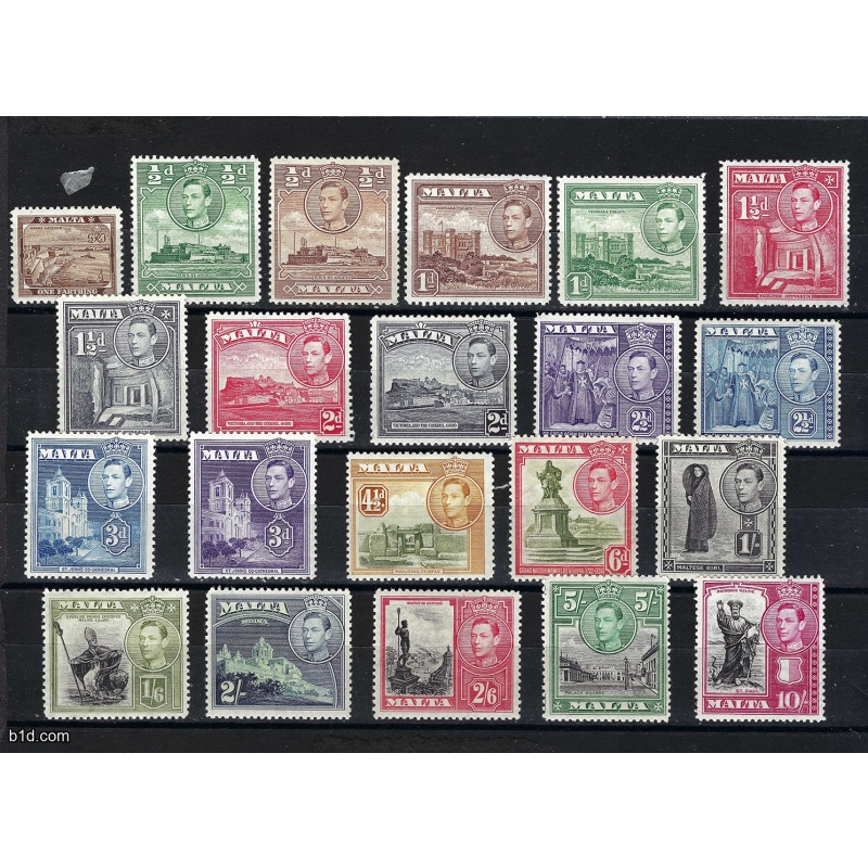 Malta SG217/31 1938-43 KGVI
